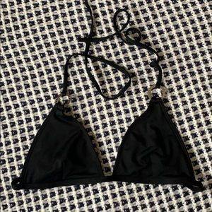 Women’s black halter bikini top